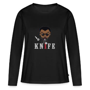 Little Knife / Daywalker Vampire Adolescent Idée cadeau - T-shirt manches longues Premium bio Femme - noir - Devant - Julia (174cm)