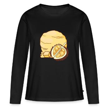 Crème glacée Durian crème glacée crème glacée crème glacée crème glacée - T-shirt manches longues Premium bio Femme - noir - Devant - Julia (174cm)