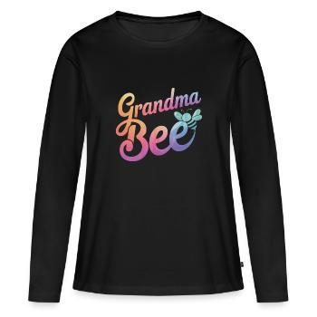 abeille abeille apicultrice abeille abeille - T-shirt manches longues Premium bio Femme - noir - Devant - Julia (174cm)
