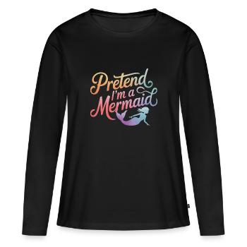 Mermaid Fable Mermaids Fairy Tale - Women's Premium Organic Long Sleeve Shirt - black - Front - Julia (174cm)