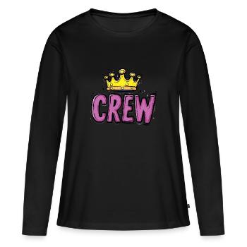 Graphiques de l’équipage - T-shirt manches longues Premium bio Femme - noir - Devant - Julia (174cm)