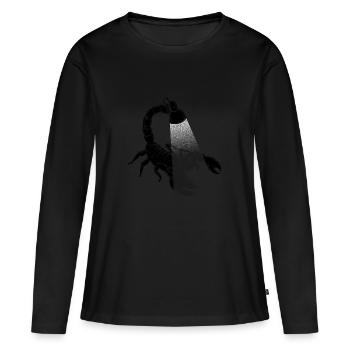Scorpion - T-shirt manches longues Premium bio Femme - noir - Devant - Julia (174cm)