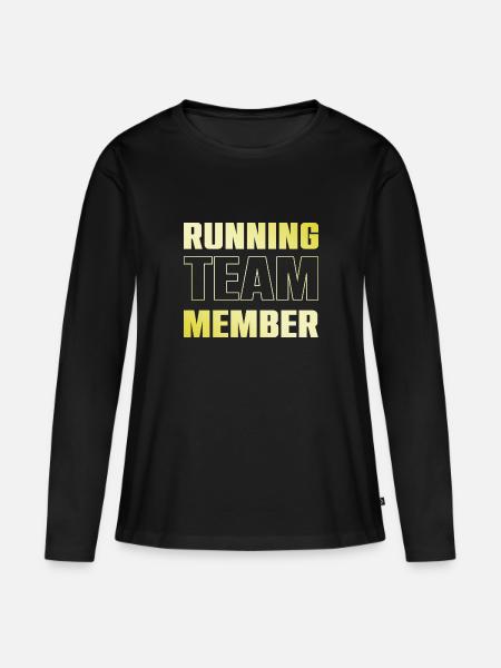 Running Team - Frauen Premium Bio Langarmshirt - Schwarz