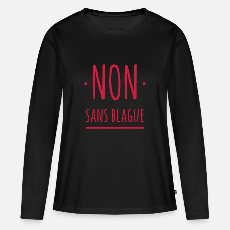 Im Ernst - Frauen Premium Bio Langarmshirt - Schwarz
