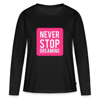 Dreamer. Traumfänger. Quotes. Geschenk - Women's Premium Organic Long Sleeve Shirt - black - Front - Julia (174cm)