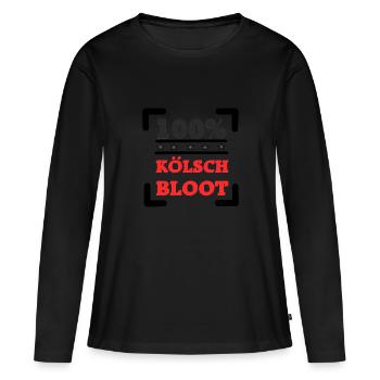 One hundred percent Kölsch Bloot - Women's Premium Organic Long Sleeve Shirt - black - Front - Julia (174cm)
