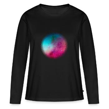 Abstrakte Galaxie - Frauen Premium Bio Langarmshirt - Schwarz - Vorne - Julia (174cm)
