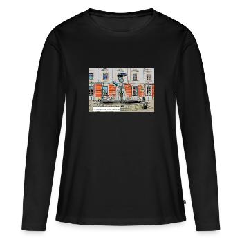 Quelle von Studenten küssen in Tartu - Frauen Premium Bio Langarmshirt - Schwarz - Vorne - Julia (174cm)