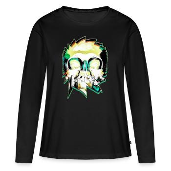 NEW DAMONsion - Women's Premium Organic Long Sleeve Shirt - black - Front - Julia (174cm)