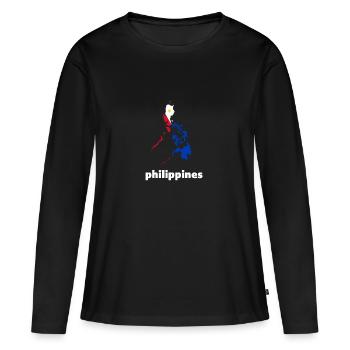 Philippines Philippines vacances - T-shirt manches longues Premium bio Femme - noir - Devant - Julia (174cm)