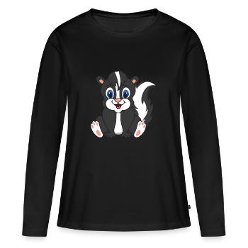 Stinktier - Frauen Premium Bio Langarmshirt - Schwarz - Vorne - Julia (174cm)