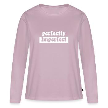perfectly imperfect - Frauen Premium Bio Langarmshirt - Altrosa - Vorne - Julia (174cm)