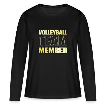 Équipe de volley-ball - T-shirt manches longues Premium bio Femme - noir - Devant - Julia (174cm)