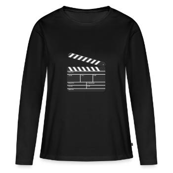 Réalisateur cinéma volet cinéma - T-shirt manches longues Premium bio Femme - noir - Devant - Julia (174cm)