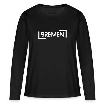 Brême - T-shirt manches longues Premium bio Femme - noir - Devant - Julia (174cm)