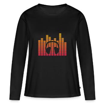 Equalizer casque neon cadeau hipster musique - T-shirt manches longues Premium bio Femme - noir - Devant - Julia (174cm)