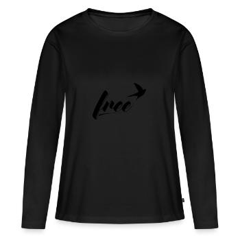Free freedom bird chains fly free single - Women's Premium Organic Long Sleeve Shirt - black - Front - Julia (174cm)