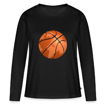 Basketball around the World - Frauen Premium Bio Langarmshirt - Schwarz - Vorne - Julia (174cm)