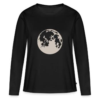 Lune - T-shirt manches longues Premium bio Femme - noir - Devant - Julia (174cm)