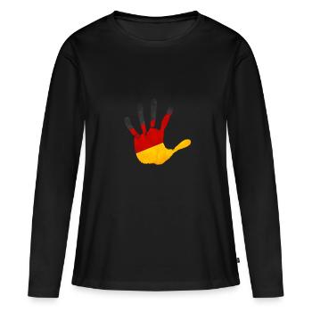 L’équipe nationale allemande de football 2020 - T-shirt manches longues Premium bio Femme - noir - Devant - Julia (174cm)