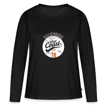 California West Coast Surfing Paradise Summer 78 - Women's Premium Organic Long Sleeve Shirt - black - Front - Julia (174cm)