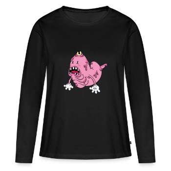 Monster - Frauen Premium Bio Langarmshirt - Schwarz - Vorne - Julia (174cm)