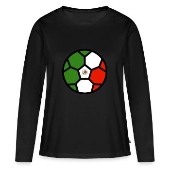  Drapeau Coupe du monde de Mexique - T-shirt manches longues Premium bio Femme - noir - Devant - Julia (174cm)