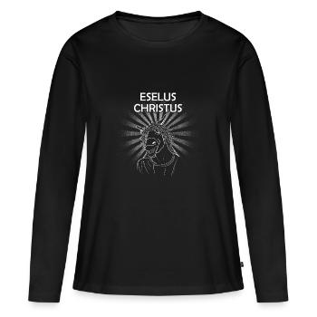 Eselus Christ - Jesus Christ - Women's Premium Organic Long Sleeve Shirt - black - Front - Julia (174cm)