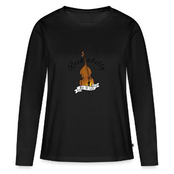 Rockabilly - Mode de vie - T-shirt manches longues Premium bio Femme - noir - Devant - Julia (174cm)