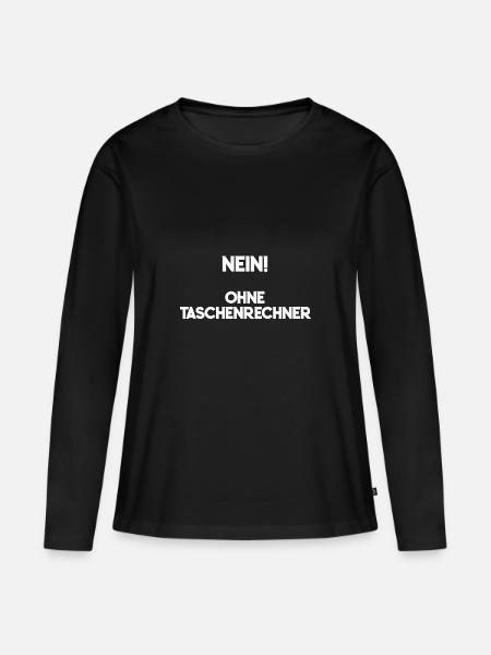 LEHRER MATHELEHRER MATHEMATIK TASCHENRECHNER - Frauen Premium Bio Langarmshirt - Schwarz