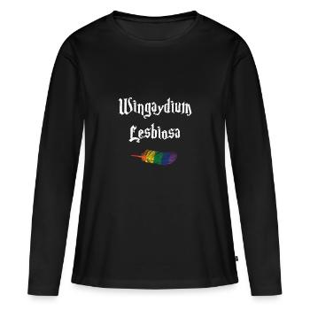 Gay Pride Queer Schwul Homosexualität - Frauen Premium Bio Langarmshirt - Schwarz - Vorne - Julia (174cm)