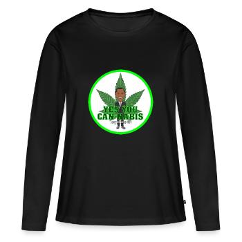 Fumée - fumer - Obama - T-shirt manches longues Premium bio Femme - noir - Devant - Julia (174cm)