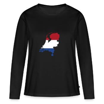 Pays-Bas - T-shirt manches longues Premium bio Femme - noir - Devant - Julia (174cm)