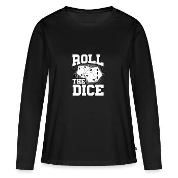 Roll die Würfel Casiono Las Vegas - Frauen Premium Bio Langarmshirt - Schwarz - Vorne - Julia (174cm)
