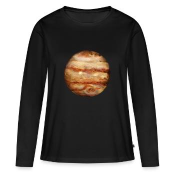 Jupiter - T-shirt manches longues Premium bio Femme - noir - Devant - Julia (174cm)