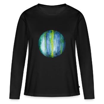 Uranus - T-shirt manches longues Premium bio Femme - noir - Devant - Julia (174cm)