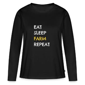 agriculture - T-shirt manches longues Premium bio Femme - noir - Devant - Julia (174cm)