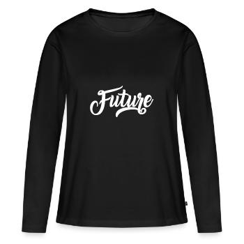 Future Geschenkidee cooles Design Geschenkidee - Frauen Premium Bio Langarmshirt - Schwarz - Vorne - Julia (174cm)