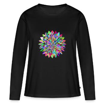 Bunt - Frauen Premium Bio Langarmshirt - Schwarz - Vorne - Julia (174cm)