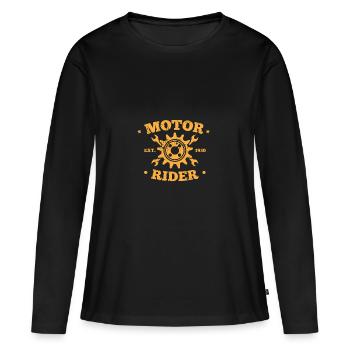 Motor Rider Club! est. 1930! - Frauen Premium Bio Langarmshirt - Schwarz - Vorne - Julia (174cm)