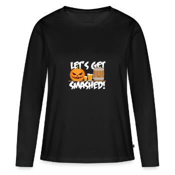 Citrouille - Brisons-nous! - T-shirt manches longues Premium bio Femme - noir - Devant - Julia (174cm)