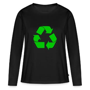 recyclage - T-shirt manches longues Premium bio Femme - noir - Devant - Julia (174cm)