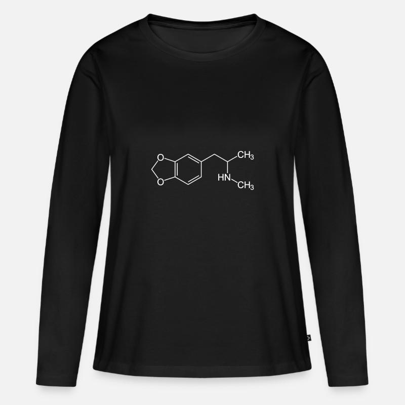 MDMA Molecule - Women's Premium Organic Long Sleeve Shirt - black