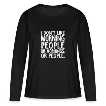 sarcasme - T-shirt manches longues Premium bio Femme - noir - Devant - Julia (174cm)