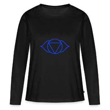 brow chakra - T-shirt manches longues Premium bio Femme - noir - Devant - Julia (174cm)