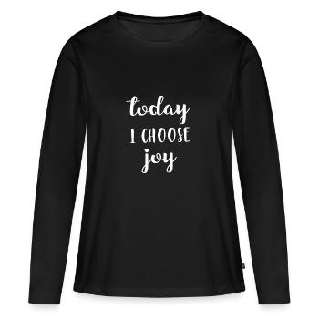 Proverbes - T-shirt manches longues Premium bio Femme - noir - Devant - Julia (174cm)