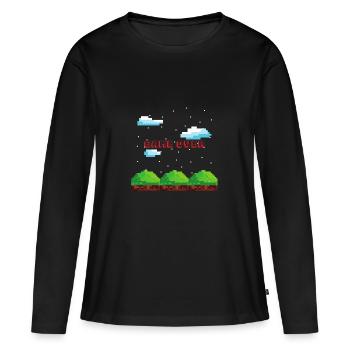 Jeu sur console gambler cadeau de jeu Mario PC - T-shirt manches longues Premium bio Femme - noir - Devant - Julia (174cm)