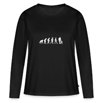 Evolution DAD - T-shirt manches longues Premium bio Femme - noir - Devant - Julia (174cm)