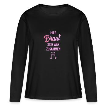 Because bridal party JGA party shirt - Women's Premium Organic Long Sleeve Shirt - black - Front - Julia (174cm)