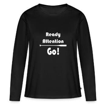 Chemise de régate Startkommando - T-shirt manches longues Premium bio Femme - noir - Devant - Julia (174cm)